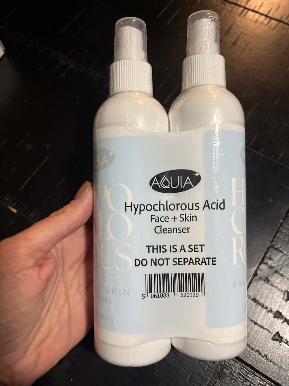 2x Pack Aquia Hypochlorous Acid FACE + SKIN CLEANSER NWT